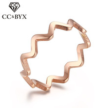 CC Stainless Steel Wave Rings For Women Fashion Jewelry Men Ring 2 Colors Simple Anel Elegant Bijouterie Size 6-8 CC1275a 2024 - buy cheap