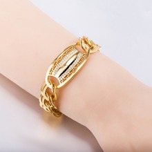 Fashion Charm Gold Bracelets For Women Dainty Elegant Crystal Chain Bracelet Bangles Deluxe Austrian  Zircon Rectangle Jewelry 2024 - buy cheap