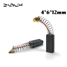 Mini moedor elétrico ztdplsd, peças de reposição para escovas de carbono 4x6x12mm, ferramenta rotativa elétrica 2024 - compre barato