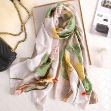 Luxury 2020 Silk Scarf Women Shawls Wraps Brand Travel Pashmina Hijab Scarfs Lady Beach Scarves Foulard Female Neck Headband  2024 - buy cheap