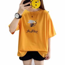 Fashion Large size short sleeve T-shirt top women summer 2019 Loose Printed tees female cotton Casual tops M-4XL Tshirts G122 2024 - buy cheap