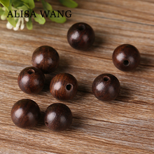 100pcs/lot 6mm 8mm 10mm 12mm 15mm Dark Brown Wood Beads Round Wooden Craft Spacer Loose Beads for DIY Jewelry Findings Wholesale 2024 - buy cheap