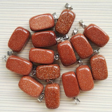 Wholesale Good quality Natural stone pendants Irregular shape charms gold sand stone pendants 36pcs/lot for jewelry making 2024 - buy cheap