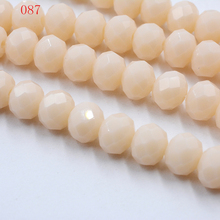 FLTMRH beige Color  6mm 50pcs Rondelle Austria faceted Crystal Glass Bead Loose Spacer Round Bead Jewelry Making 2024 - buy cheap