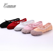 Comemore Female Soft Dancing Ballet Shoes For Women Comfortable Fitness Breathable Canvas Practice Gym Ballet Pointe Dance Shoes 2024 - buy cheap