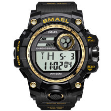 Smael-reloj Digital militar Led para hombre, pulsera electrónica de correa de silicona, relojes deportivos de moda, Erkek Kol Saati 2024 - compra barato