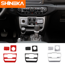 SHINEKA Decoration Sticker For Jeep Wrangler JL 2018+ Accessorie Car Window Button Control Panel cigarette lighter USB Socket 2024 - buy cheap