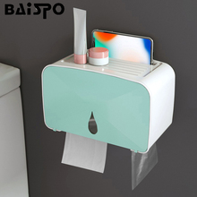 BAISPO Wall Mounted Toilet Paper Holders Multi-function Storage Box Bathroom Waterproof Tissue Box Portable Paper Rack Tools 2024 - buy cheap