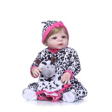 NPKCOLLECTION Realistic 22" Newborn Baby Girl Reborn Doll Toy Full Silicone Vinyl 55cm Real Lifelike Bebe Reborn Alive Doll Gift 2024 - buy cheap