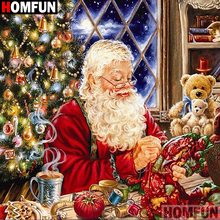 HOMFUN Full Square/Round 5D DIY Diamond Embroidery "Santa Claus" Diamond Painting Cross Stitch Rhinestone 5D A01197 2024 - buy cheap