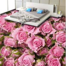 Большие 3d обои на заказ, 3D Самоклеящиеся обои высокой четкости, красивая розовая роза, гостиная, 3d плитка, фольга 2024 - купить недорого