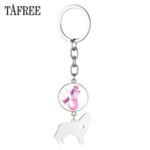 TAFREE Novelty Keychains Keyrings Mermaid Elves & Cute Stainless Steel Dog Pendants Car Bag Key Chain Keyholder Art Jewelry Gift 2024 - buy cheap