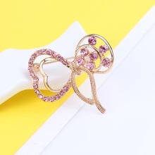 TODOX Brooch Fashion Exquisite and lovely cartoon colorful Crystal-encrusted bowknot modern stylish concise style pins for party 2024 - buy cheap