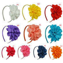 Big Flower Hair Bows Headband Plastic Teeth Ribbon Hairbands Hoop For Kid Girls Hair Accessories 2024 - buy cheap