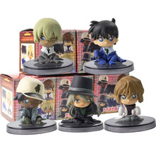 Figuras de acción de PVC de personajes de Conan, Jimmy Kudo, Hattori, Heiji Jin, Bourbon Q, minimuñeca de 4-5cm, 5 unids/lote 2024 - compra barato