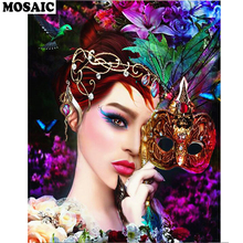 5D DIY Full Square/Round Diamond Painting Masked Woman Diamond Embroidery Cross Stitch Rhinestone Painting Home Decor Gifts 2024 - buy cheap