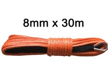 Free shipping 8mm*30m uhmwpe rope synthetic winch rope for offroad kevlar winch line 2024 - buy cheap