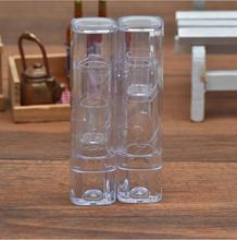 Free Shipping 12.1mm top grade Clear Lucency Quadrate Plastic Lipstick Tube Empty packing Bottle Batom Lip Balm Containers 2024 - buy cheap