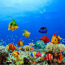 5Pcs/set Plastic Floating Tropical Fishes For Aquarium Fish Tank Ornament New 2024 - buy cheap