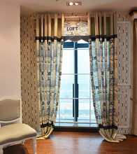 European retro big clock matching curtain fabric curtain screens classic bedroom, living room curtains 2024 - buy cheap