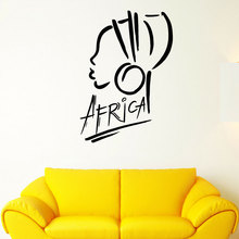 Africa Women African Girl Turban Wall Stickers Vinyl Home Decor Living Room Bedroom Decals Self Adhesive Mural Wallpaper 3500 2024 - buy cheap