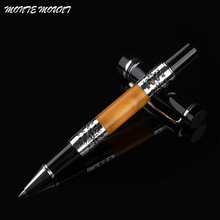 High Quality Silver Flower Amber gel pens luxury school Office Stationery Writing Metal roller ball pen refill 2024 - buy cheap