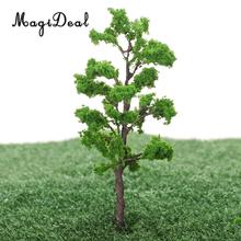 MagiDeal 5Pcs/Pack 1/75 Scale 12cm Train Track Model Trees Green for Street Railway Park Garden Layout Landscape Scenery Scene 2024 - buy cheap