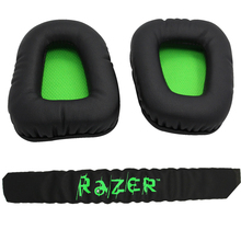 1 Набор сменных подушек для повязки на голову + подушечки для ушей, чехлы для Игровых Наушников Razer Kraken Electra 2024 - купить недорого