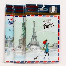 Fashion Miss love travel Passport Cover ID Credit Card Bag PVC&PU Leather Business Card Holder Passport Holder 14*9.6CM 2024 - buy cheap