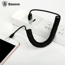 Baseus Retractable Spring 8pin Charging Cable Data Sync USB Charging Cable for iPhone X 8 7 6 5 iPad IOS 9 10 11 Data Sync Cable 2024 - buy cheap