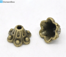 Doreen Box Lovely 100 Bronze Tone Flower Bead Caps Findings 10x5mm (B14475) 2024 - buy cheap