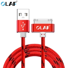 USB-кабель OLAF для быстрой зарядки iphone 4 s 4s 3GS 3G iPad 1 2 3 iPod Nano itouch 30 Pin оригинальный адаптер зарядного устройства Шнур синхронизации данных 2024 - купить недорого
