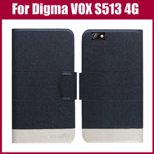 Hot Sale! Digma VOX S513 4G Case New Arrival 5 Colors Fashion Flip Ultra-thin Leather Protective Cover Phone Bag 2024 - buy cheap