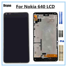 5,0 дюймов для Microsoft для Nokia Lumia 640 ЖК-дисплей кодирующий преобразователь сенсорного экрана в сборе 640 с рамкой экрана 2024 - купить недорого