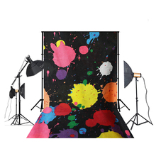 HUAYI  Let's Glow Backdrop Glow Neon Party Splatter Photography Background Glowing Party Backdrops Banner D-1368 2024 - buy cheap