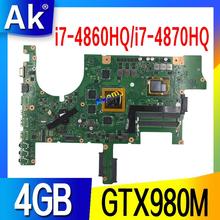 G751JY Motherboard For Asus G751JY G751JT G751JL G751J G751 Laptop motherboard Mainboard i7-4860HQ / i7-4870HQ GTX980M/4GB 2024 - buy cheap