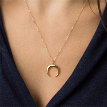 Hot Sale Delicate pendant Necklace Curved crescent moon necklace Gold women Necklace ladies Jewelry Birthday Gift 2024 - buy cheap