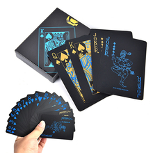55 unids/set gran plástico PVC Poker impermeable negro naipes regalo creativo Durable Poker al por mayor 2024 - compra barato