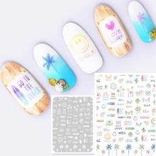 3D nail sticker Newest Hanyi-319 320 summer design sticker decals Japan style DIY nail decoration tips art 2024 - buy cheap