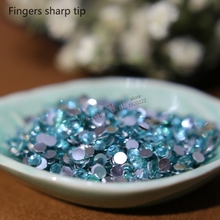 1000 pcs SS16 Water Blue 14 Facets Resin Round Rhinestone Sparkling Rhinestones Nail Art Decoration DIY N08 2024 - buy cheap