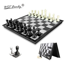 Juego de ajedrez de plástico HIPS, ajedrez internacional, tablero de ajedrez plegable, pieza de ajedrez magnética, Chessman Souptoy, juguete para regalo BSTFAMLY I5 2024 - compra barato