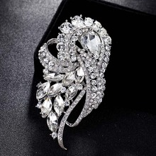 Fashion Wedding rhinestone brooch Bridal jewelry for Women's wedding gifts Brand vintage Bridal hijab Accessory 2024 - buy cheap