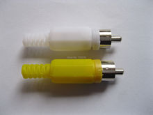 10 pcs Solder RCA Plug Audio Video Connector Yellow White 2024 - buy cheap
