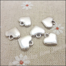 100 pcs Vintage Charms LOVE Heart Pendant Antique silver Fit Bracelets Necklace DIY Metal Jewelry Making 2024 - buy cheap