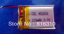 Rechargeable li-polymer battery  452030   220mAh 3.7V for MP4/GPS/PDA/eBook 2024 - купить недорого