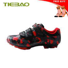 Tiebao велосипедная обувь MTB мужские кроссовки Женская обувь для гоночного велосипеда профессиональный самозапирающийся PU дышащая обувь spd 2024 - купить недорого