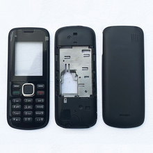 Binyeae caso habitação completa para nokia C1-02 capa enfrentando quadro + meio + capa traseira teclado parte do telefone celular logotipo 2024 - compre barato