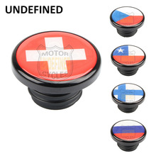 Motorcycle Fuel Tank Cap Cover Switzerland Czech Russia Flag Gas Cap Vented for Harley Sportster XL 1200 Road King FXD 1996-2018 2024 - buy cheap