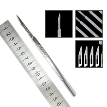 10 pc 23# Carbon Steel Surgical Scalpel Blades + 1pc 4# Handle Scalpel DIY Cutting Tool PCB Repair Animal Surgical Knife 2024 - buy cheap