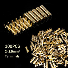100Pcs U-Style Crimpping Terminal set Tab Cold Inserts Connectors Cold Terminal Small Teeth Fascia Terminal 2-2.5mm2 2024 - buy cheap